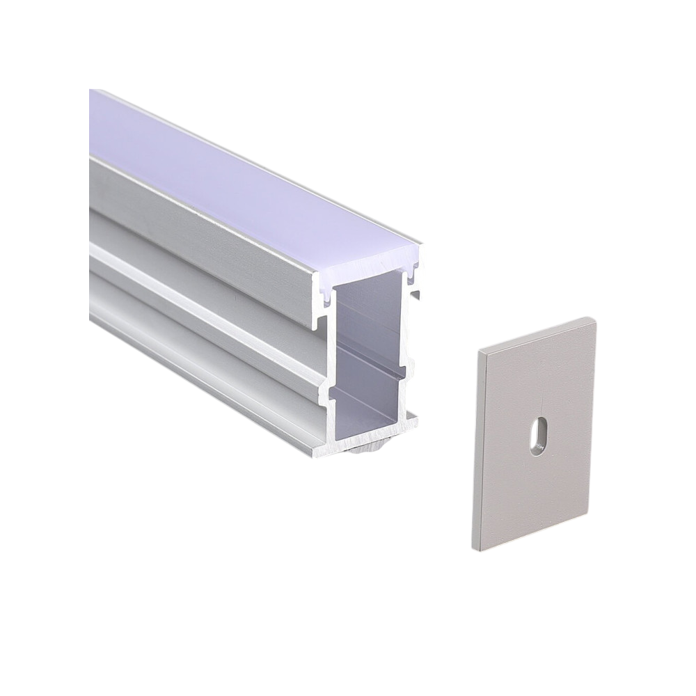 Perfil de aluminio de suelo para tira LED - 2m