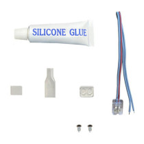 KIT de pegamento de silicona + conector + funda + tapon final para tiras LED - 10mm