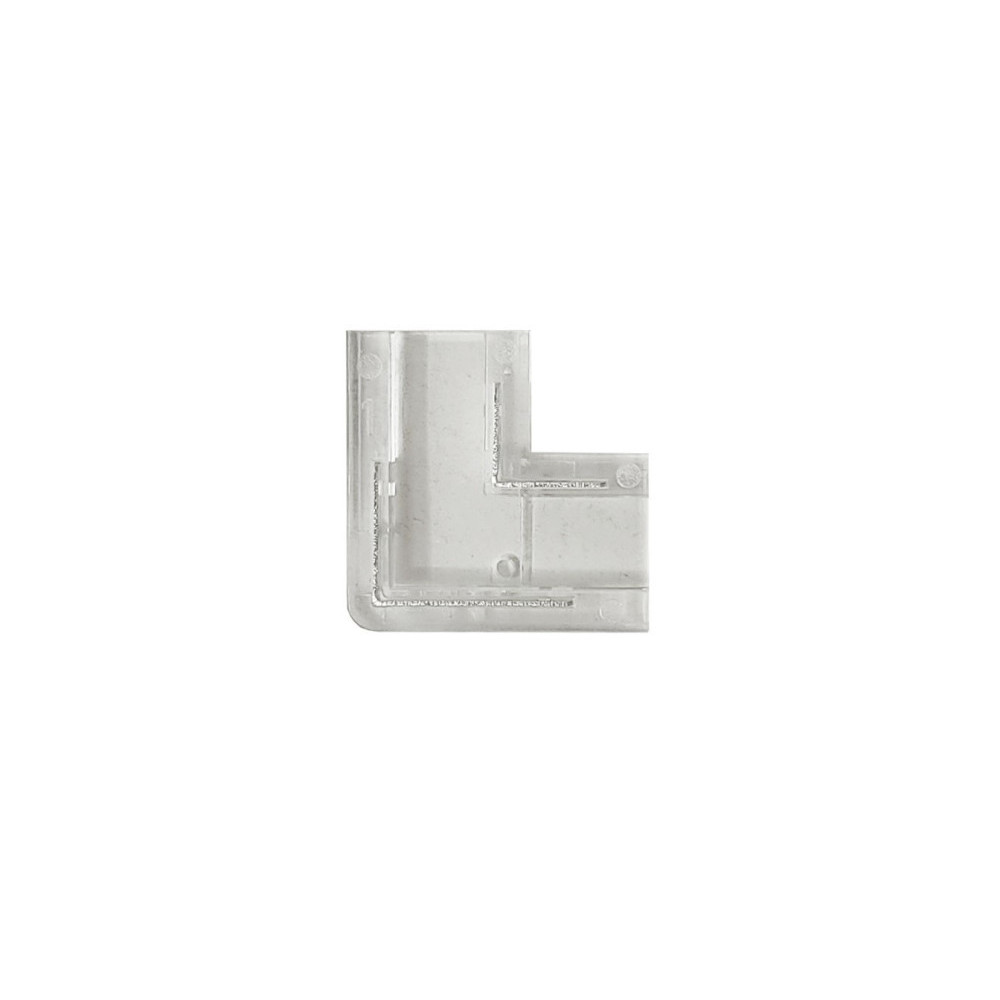 Conector transparente para unir en forma de L tiras LED COB + SMD - 10mm