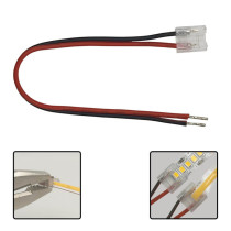 Conector transparente para tiras LED COB + SMD - 8mm - 10mm
