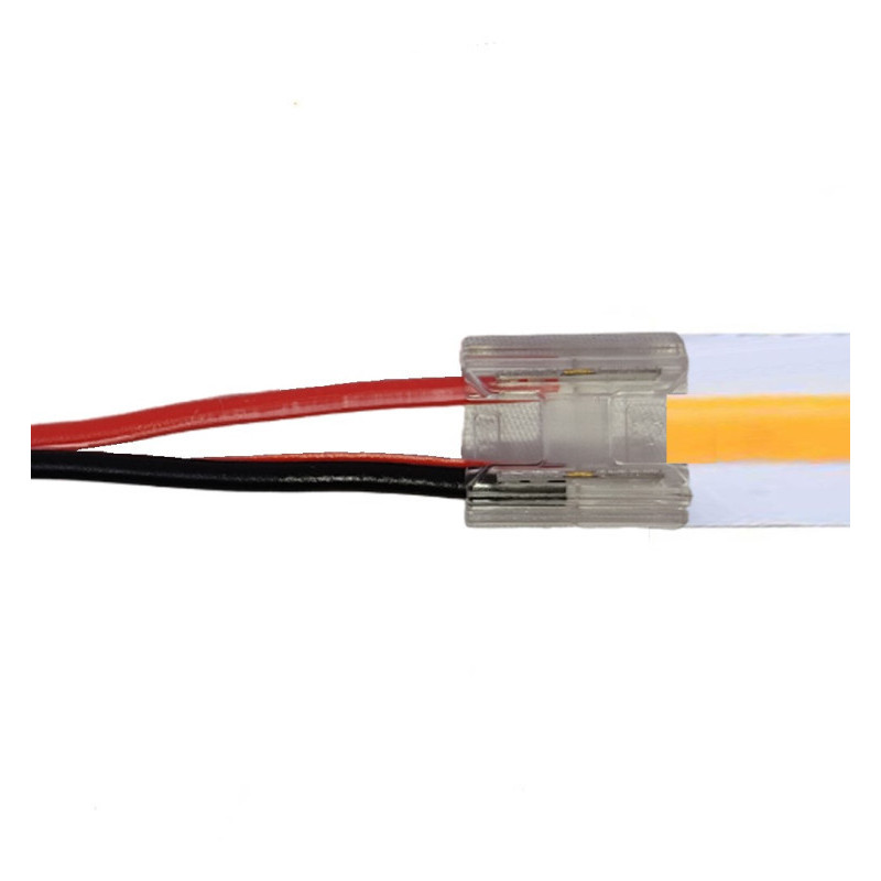 Connecteur transparent pour bandes LED COB + SMD - 8mm - 10mm