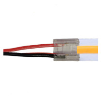 Connecteur transparent pour bandes LED COB + SMD - 1m 8mm - 10mm