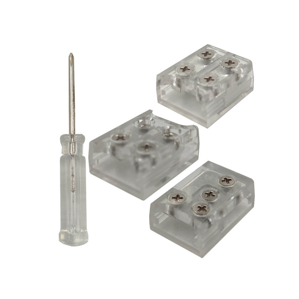Tournevis + connecteurs pour bandes LED COB SMD - 10mm