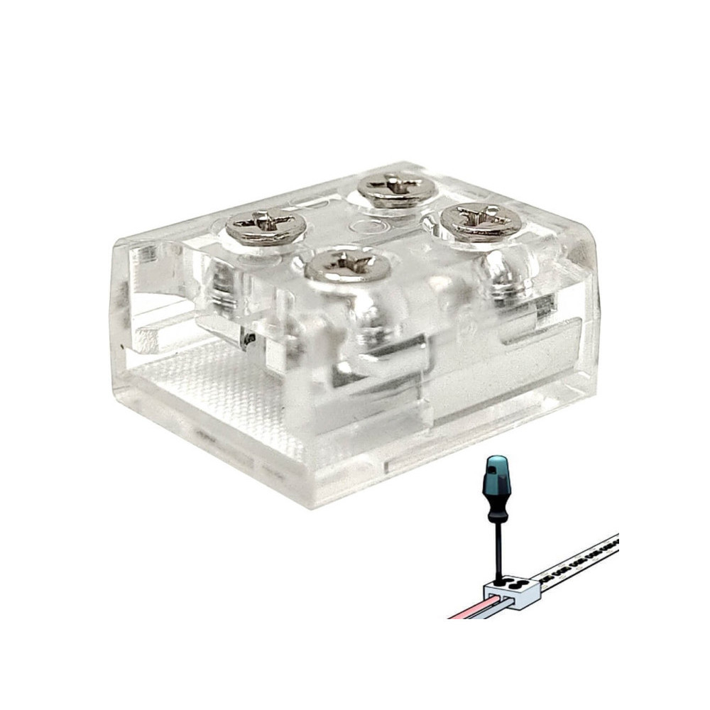 Conector atornillable para tiras LED SMD - 10mm