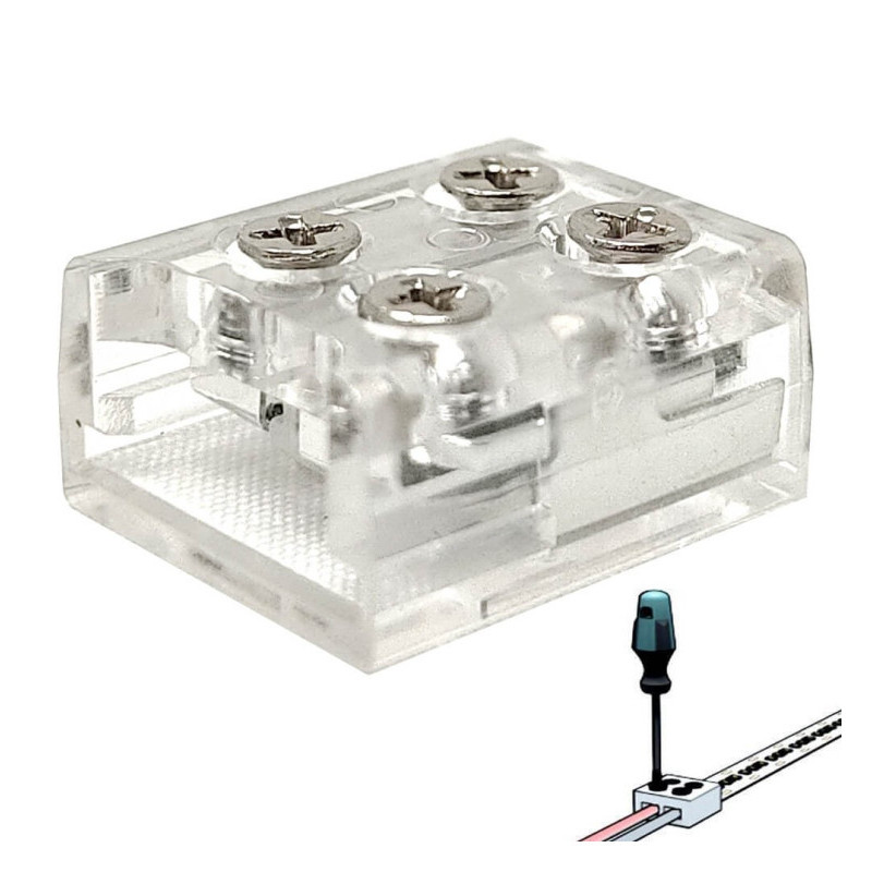 Connecteur à visser pour rubans LED SMD - 10mm