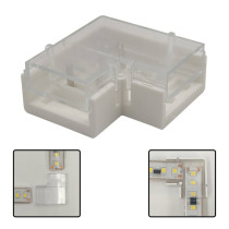 Connecteur pour bandes LED COB + SMD avec forme en L - 8mm - 10mm