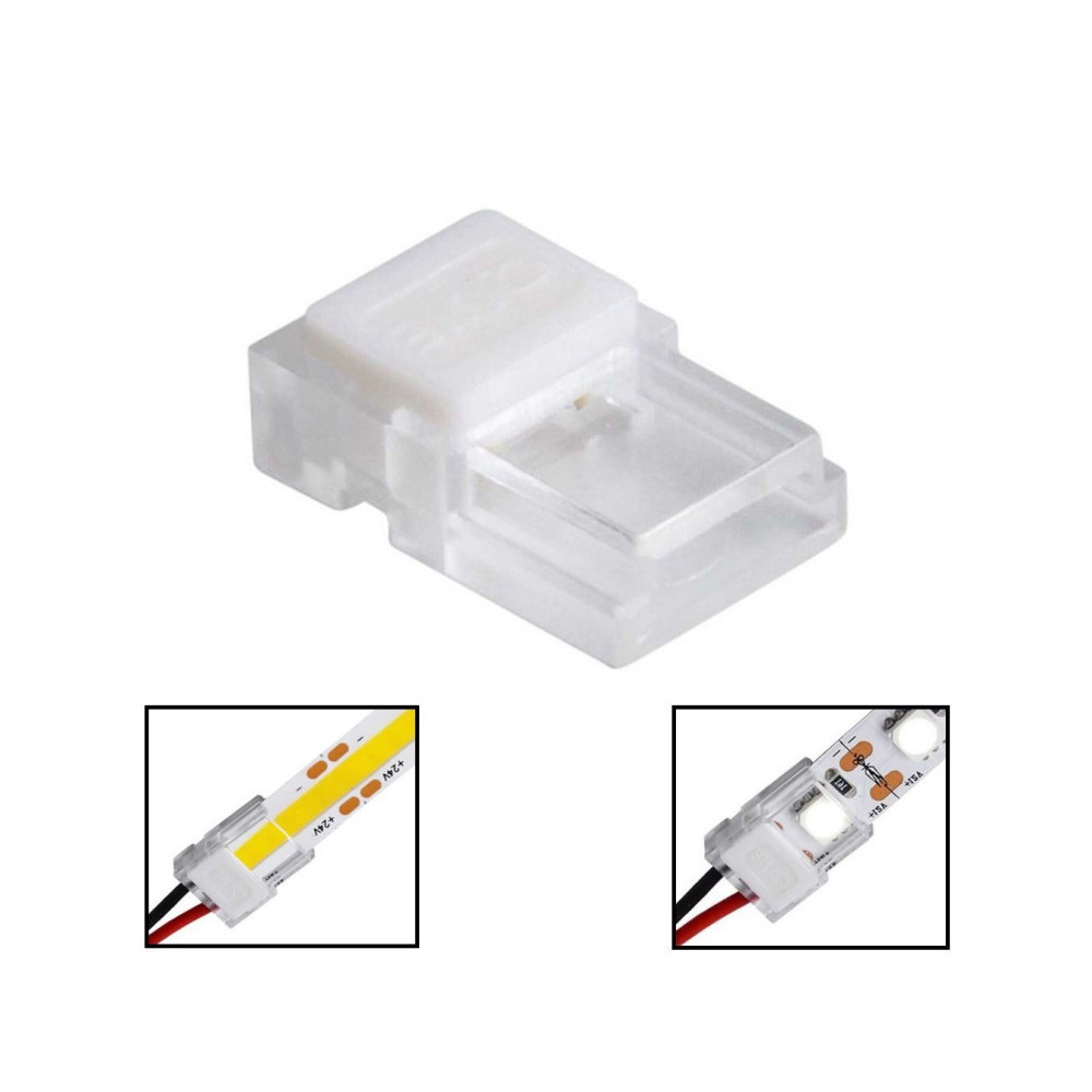 Conector para tiras LED COB + SMD - 8mm