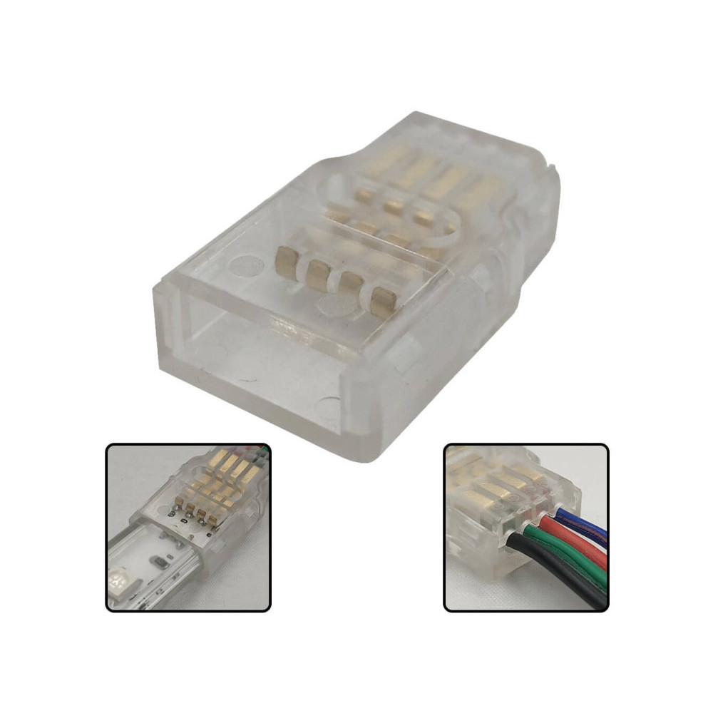 Connecteur rapide pour rubans LED COB + SMD RGB - 10mm