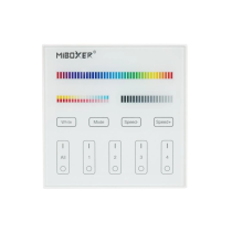 Panneau de commande tactile mural pour lampes LED RF RGB + CCT - 4 zones