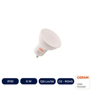 GU10 LED - 6W - 120° - OSRAM CHIP DURIS E 2835