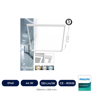 FIT Panel LED 60x60 44W Marco Luminoso Blanco