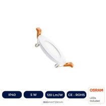 Downlight Slim LED Rond 5W - OSRAM CHIP DURIS E 2835