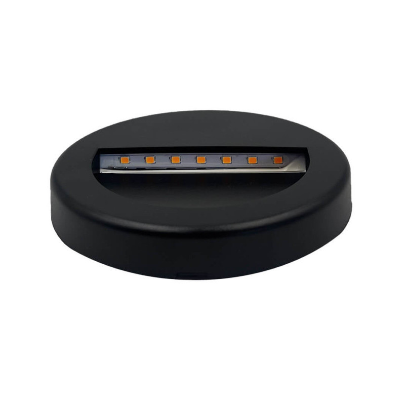 Balise LED circulaire intérieure ou extérieure noire - 3W