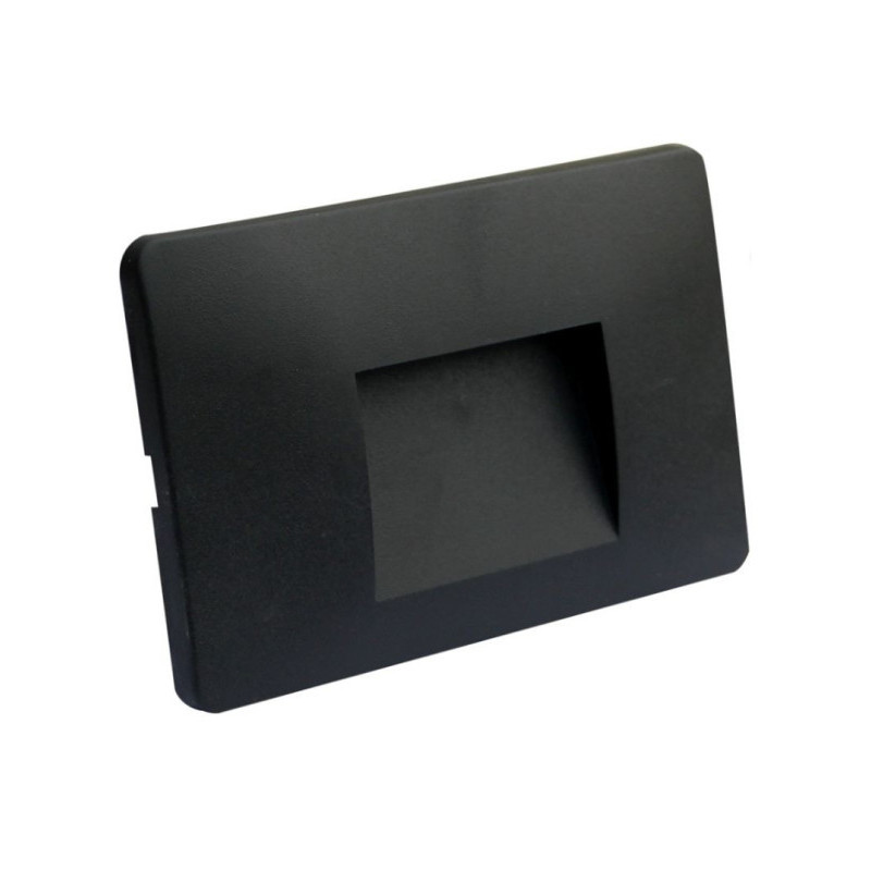 Balise LED pour l'intérieur ou l'extérieur rectangulaire noire - 3W