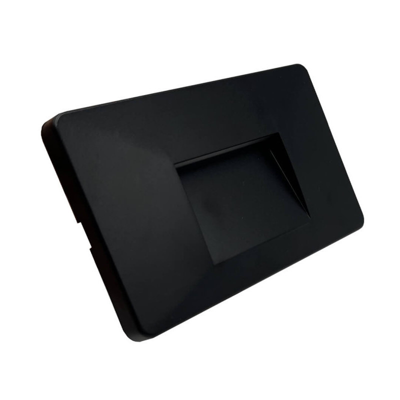 Balise LED pour l'intérieur ou l'extérieur rectangulaire noire - 3W