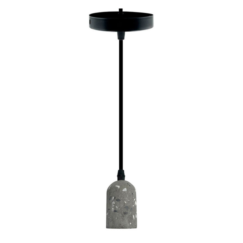 Lámpara colgante vintage gris efecto piedra para E27