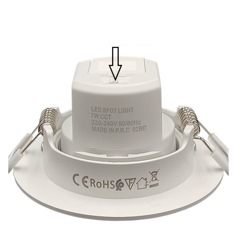 Empotrable LED 7W Circular Blanco - Orientable - CCT Color Seleccionable
