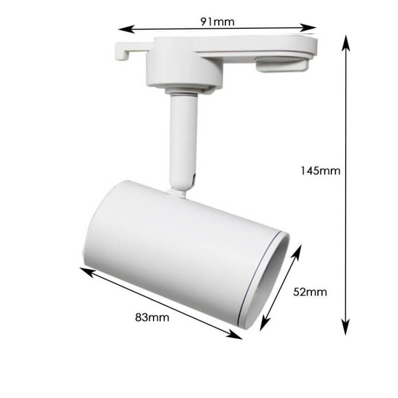 Foco de Carril BLANCO para Lámpara GU10