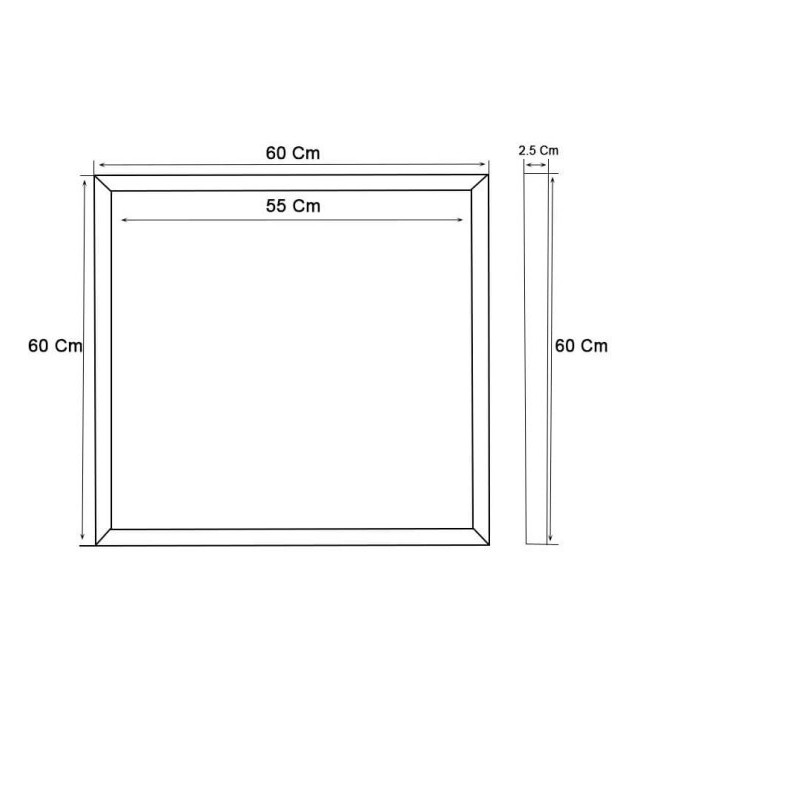 FIT Panel LED 60x60 40W Marco Luminoso Blanco - CCT