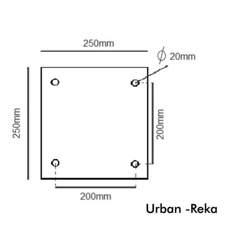 Columna GALVANIZADA STREET URBAN  -  3 metros  - 4 metros