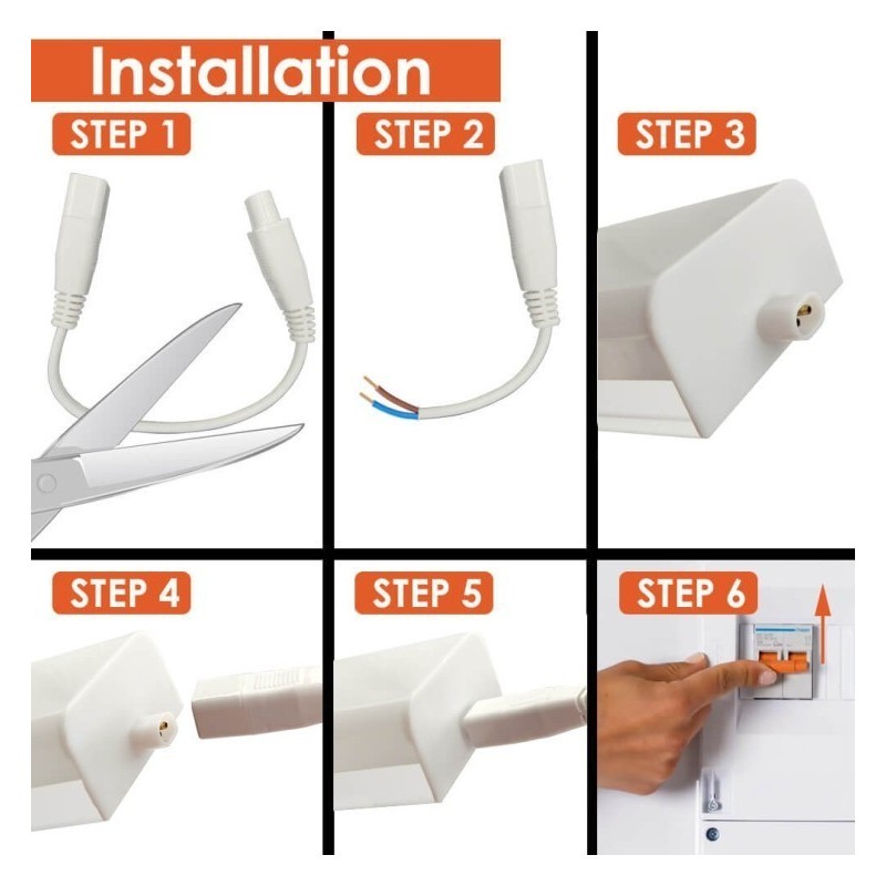 Regleta LED Integrado 40W - OSRAM CHIP - Lineal Continuo - 120Cm