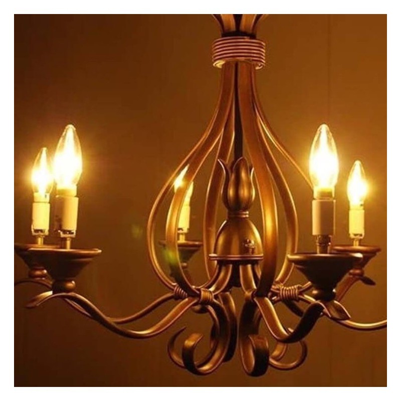 Bombilla LED Filamento Vela 4W E14 C35