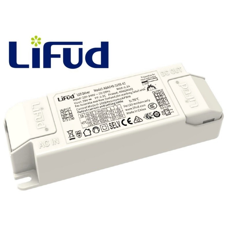 DRIVER LIFUD REGULABLE 0-10V PARA PANEL LED 40W 25-42V 800-105 	ABA040-420mA