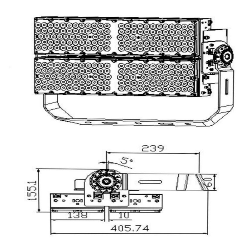 Foco Proyector LED 1200W PHILIPS Xitanium - STADIUM LINE - 150Lm/W - CLASS A 1-10V/ OPCIONAL DALI
