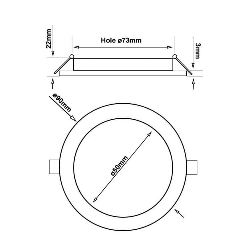 6W circular slim LED plate - CCT - Osram Chip Duris E2835