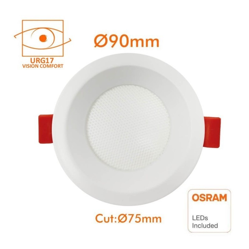 Downlight LED 8W Circular - OSRAM CHIP DURIS E 2835 - CCT - UGR17