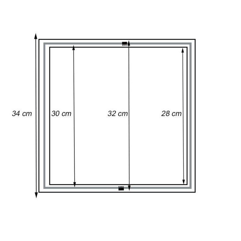 Marco Para Empotrar Panel LED De 30x30 Cm