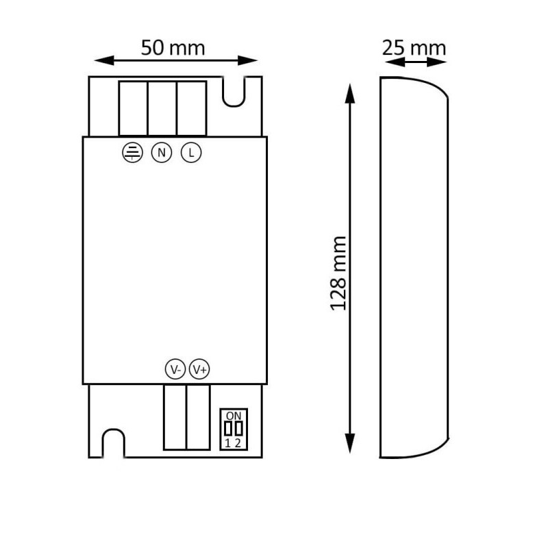 Fuente Alimentación 24V 60W 2.5A - Aluminio IP20 - GXtronic