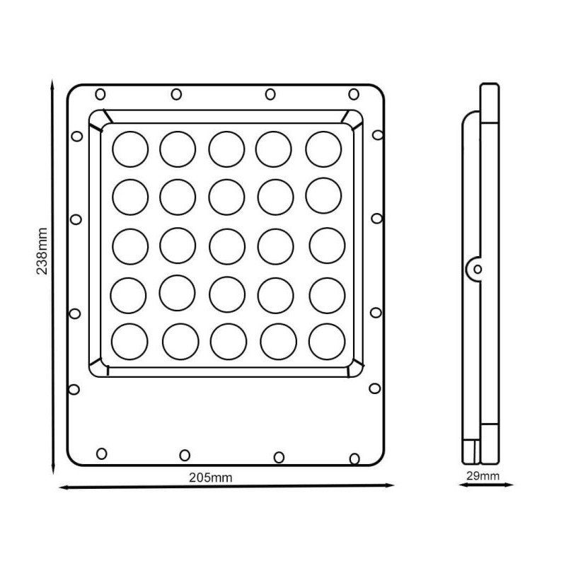 Foco Proyector Exterior LED 100W - Avant Pro - OSRAM CHIP DURIS E 2835 - 5 Años