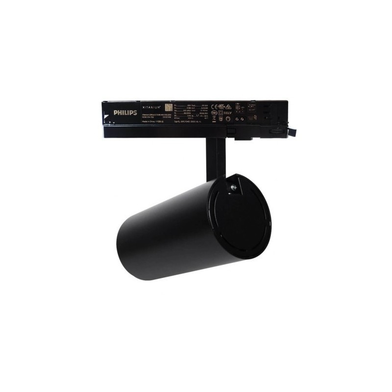 Focus LED 40W - 34W New Maya Black Single-phase lane - CRI + 92 - UGR13 -High Lumen 140lm / W