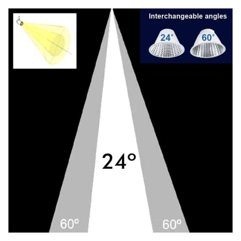 Foco LED 40W - 34W NEW MAYA Negro Carril Monofásico - CRI+92 - UGR13 -HIGH LUMEN 140Lm/W