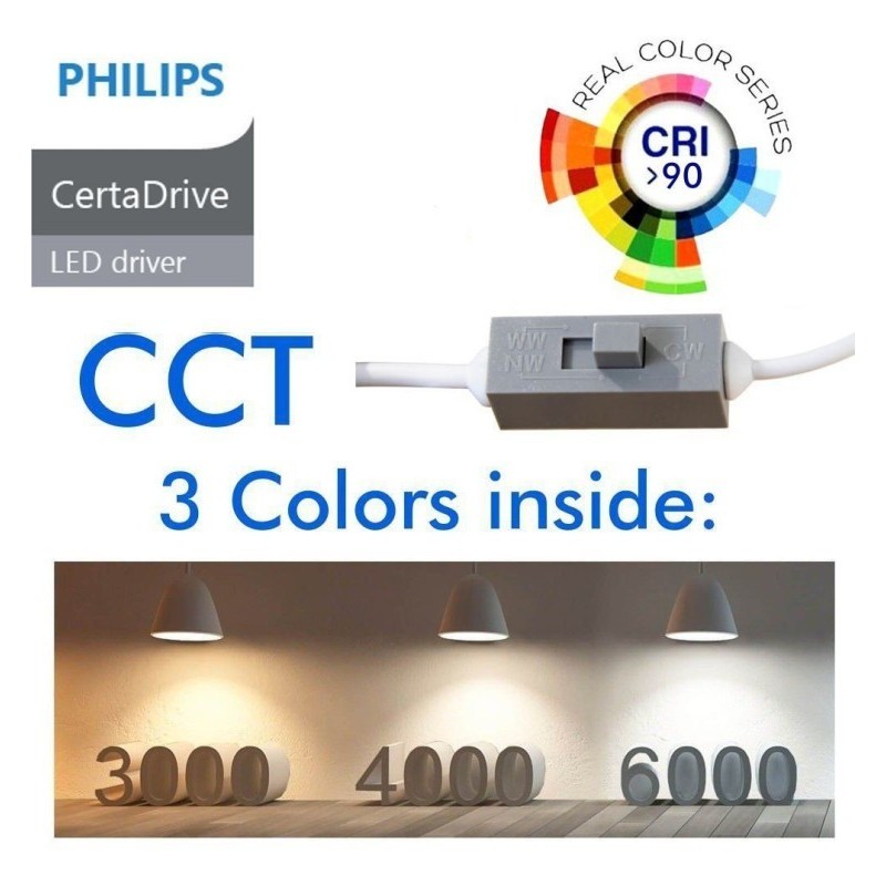 Downlight LED 40W Circular - Philips CertaDrive - CCT - UGR17