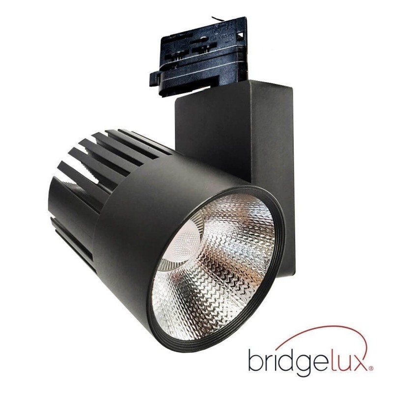 Acheter Spot LED GRAZ BRIDGELUX Chip noir pour rail Triphasé 40W - 100°