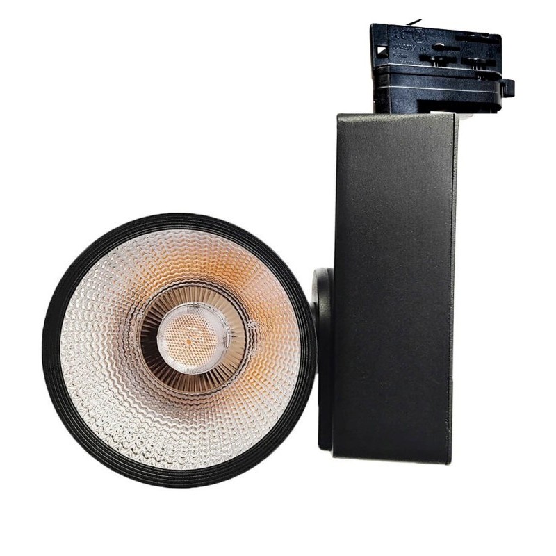 Acheter Spot LED GRAZ BRIDGELUX Chip noir pour rail Triphasé 40W - 100°