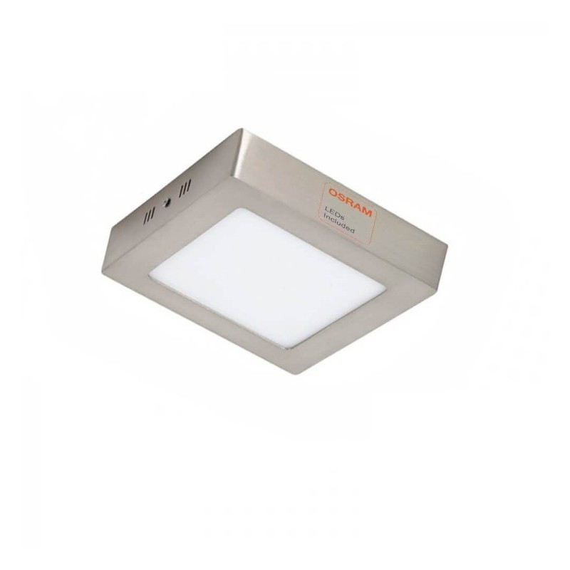 ▷ Comprar Plafón LED 8W Cuadrado Acero Inox - CCT - OSRAM CHIP DURIS E 2835