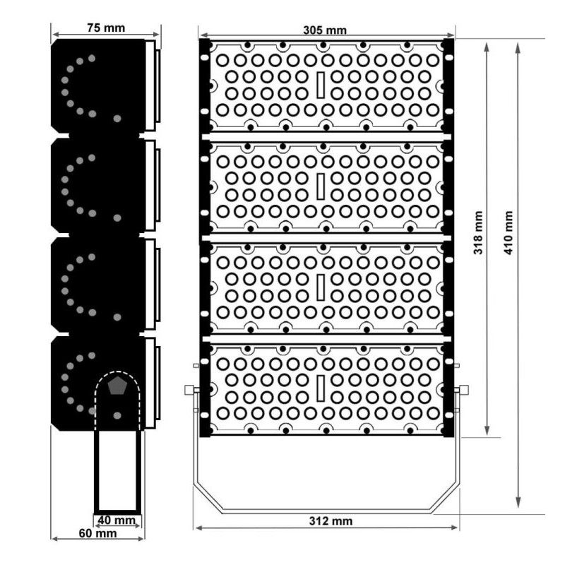 Acheter Projecteur LED 200W DOB MAGNUM OSRAM SMD3030-3D 180Lm/W 90º Chip