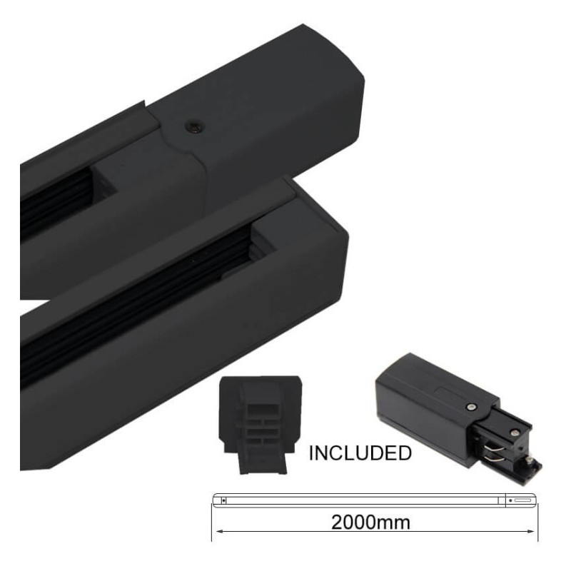 Comprar Carril TRIFASICO de 2 metros Negro