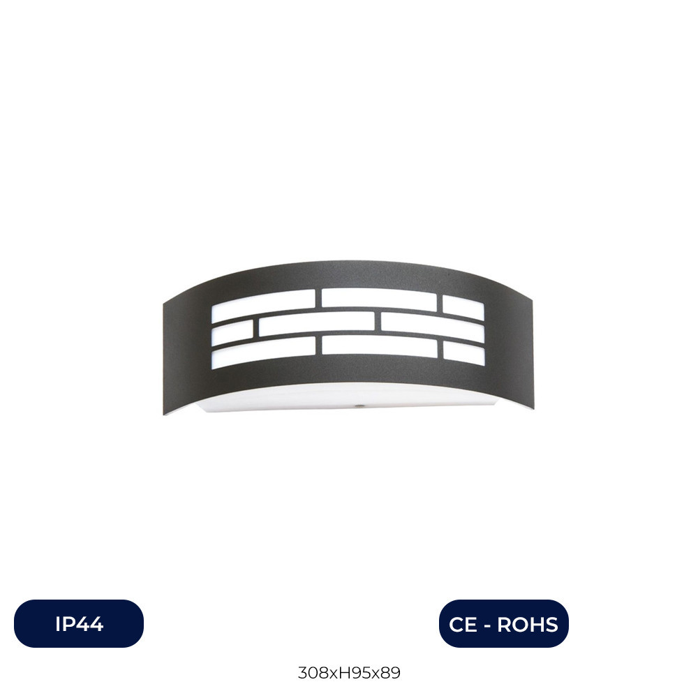 Applique LED E27 GOTHENBURG gris - Extérieure IP44