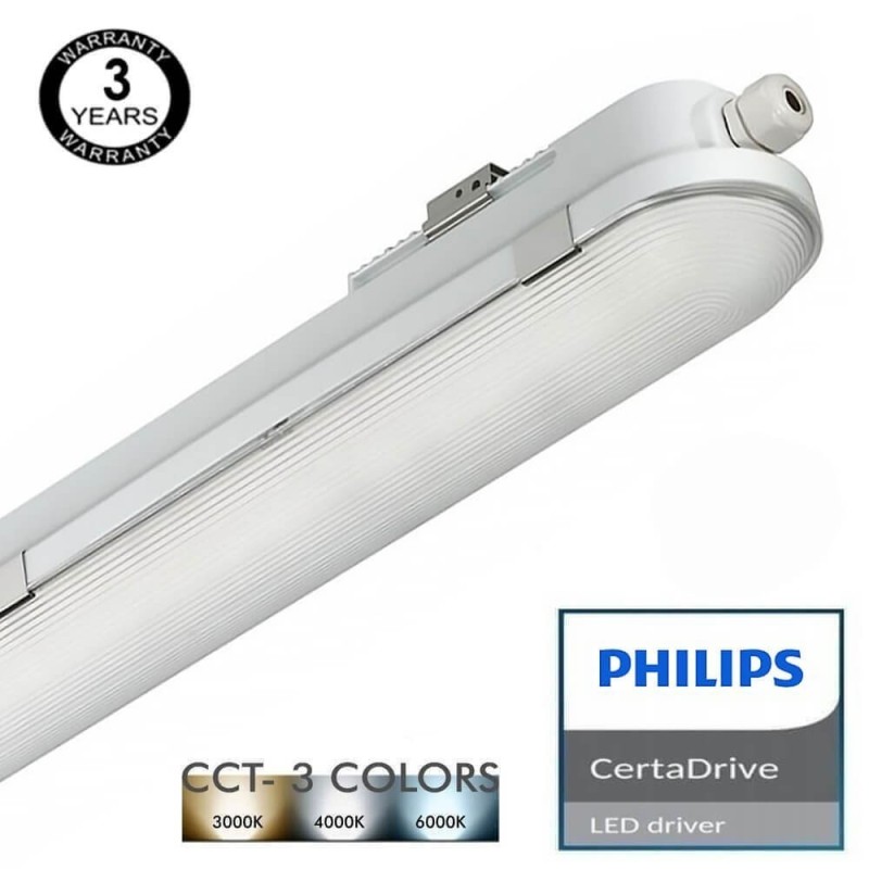 Acheter Réglette Étanche LED 120cm Driver Philips COREPLUS 40W - CCT