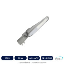 Réverbère LED - 60W - ASKER BRIDGELUX Chip 140lm/W