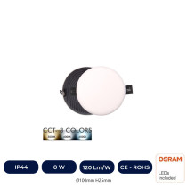 Downlight LED 8W Frameless QUASAR - OSRAM CHIP DURIS E 2835 - CCT