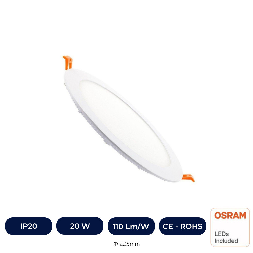 Downlight Slim LED Rond 20W - OSRAM CHIP DURIS E 2835