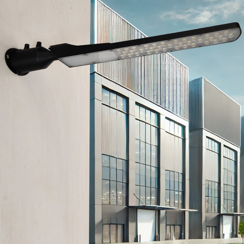 ▷ 100W Black LED Streetlight AREA FLEX Orientable OSRAM Chip - Outdoor IP65