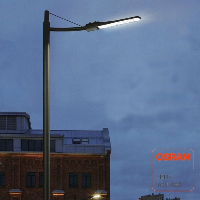 ▷ 100W Black LED Streetlight AREA FLEX Orientable OSRAM Chip - Outdoor IP65