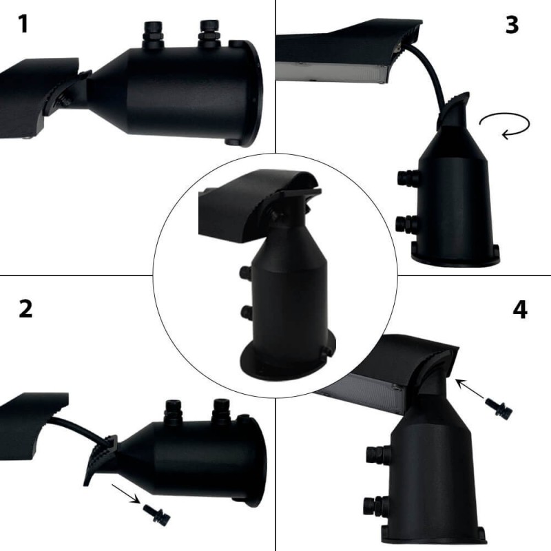 ▷ Led Streetlight 50W Black AREA FLEX Orientable OSRAM Chip - Outdoor IP65