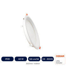 Downlight LED 24W Circular - OSRAM CHIP DURIS E 2835 - CCT - UGR17